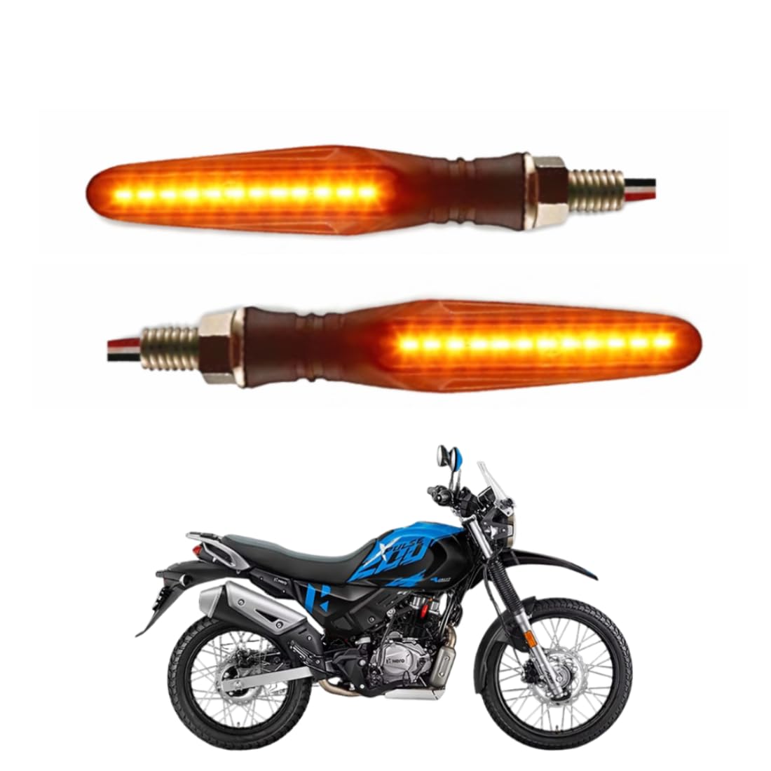 9-LED Waterproof Motorcycle Turn Signal Indicator Light – Yellow Blinker For Hero Xpulse 200 4V A125-picture-34