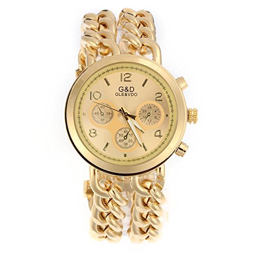 Easy Provider® Mujer Mode Reloj Reloj de Pulsera Pulseras Reloj Cadena Pulsera Mujer Reloj Oro Colgante