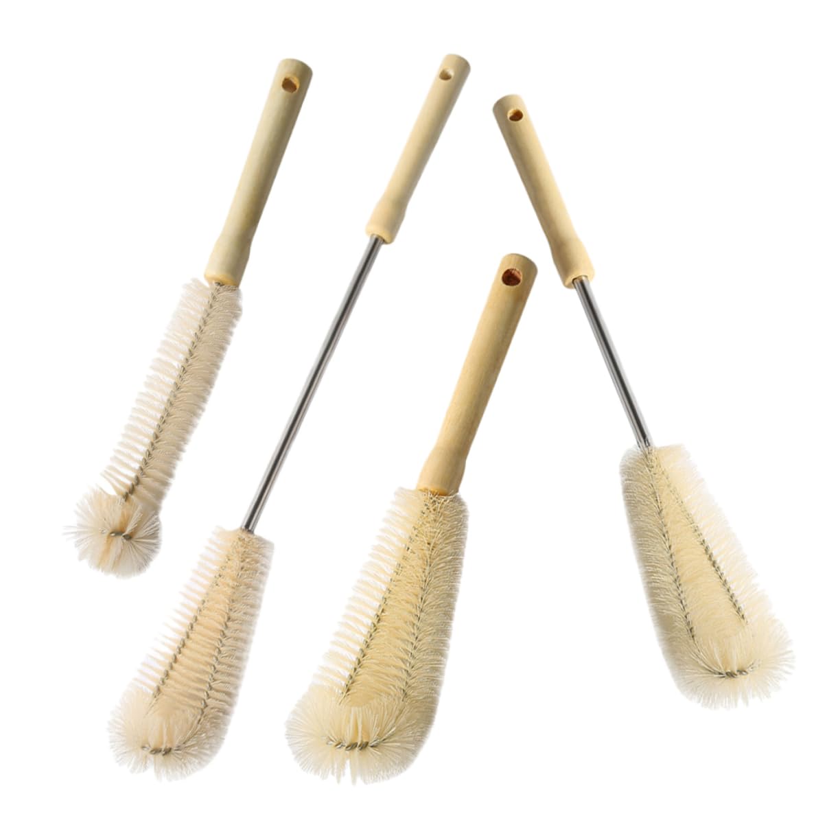 CIMAXIC 4pcs Nylon Wood Cup Washing Brush Long Handle Brush Long Handle Bottle Brush Cleaning Brush