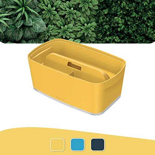 Leitz MyBox Klein Met Deksel + Sorteertray Met Handvat, Cosy Range, Warm Geel, 52634019 - Image 3