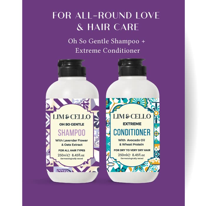Image of Lim & Cello Oh So Gentle Shampoo 250ml & Extreme Conditioner 250ml