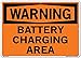 Vestil SI-W-68-E-AL-063 Battery Charging Area Warning Sign, Aluminum, 0.063" Overall Size, 20.5" W x 14.5" H