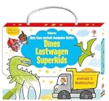 Kleine Kreativ-Werkstatt – Mein Ganz-einfach-Ausmalen-Koffer: Dinos, Lastwagen, Superkids: Set aus 3 Malbüchern mit vielfältigen, großflächigen ... ab 3 Jahren (Kleine-Kreativ-Werkstatt-Reihe)