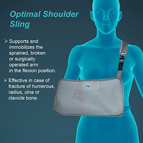 Image of OAC Pouch Arm Sling Oxypore, Grey, Medium, 1 Unit