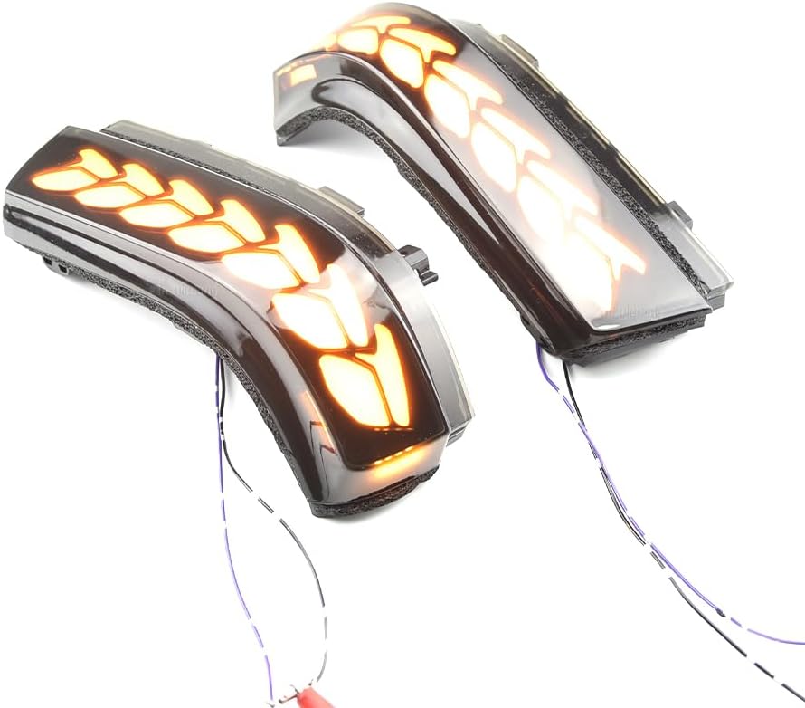 Compatible with Mit-subishi Pa-jero V73, V77, V93, V97 2006-2019 2pcs LED Dynamic Turn Signal Light Assembly Side Mirror Sequential Blinker Lamp