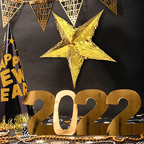 3 Pcs Foil Star Pinata With A Blindfold And Bat Mini Colorful Foldable Pinata Festive Star Pinatas For Toddlers Birthday Girl Kids Boys Adults Anniversary Baby Shower (21 X 21 X 9.4 Inch, Gold) #TOP28