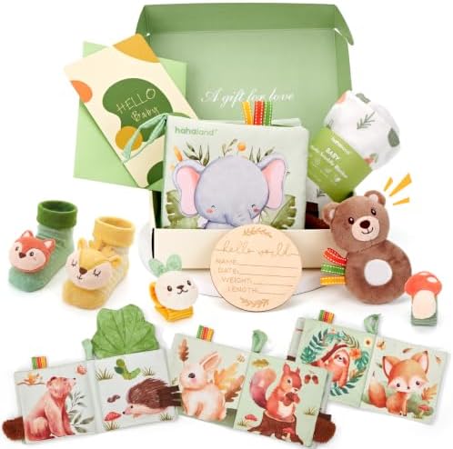 hahaland for Boys Newborn Gender Reveal Gifts Basket Set | Baby Gifts Box Baby Registry Search wi...
