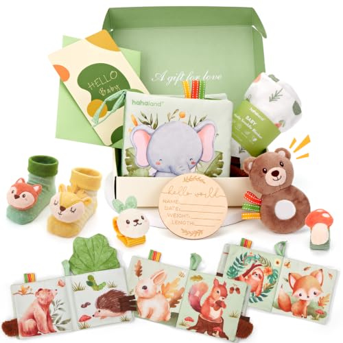 hahaland for Boys Newborn Gender Reveal Gifts Basket Set