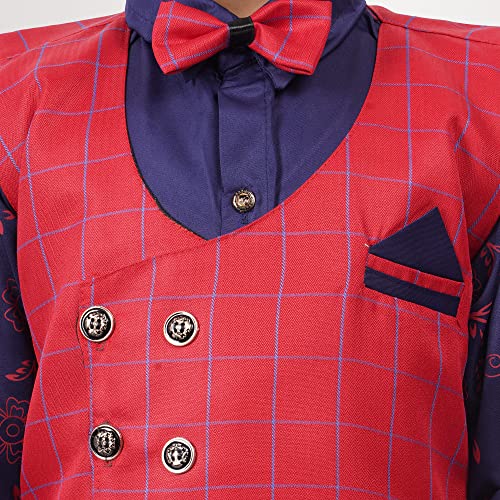 Image of Stylish 3-Piece Waistcoat, Shirt, Trouser and Bow-Tie Suit Set VC003