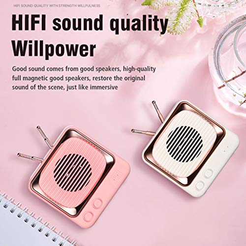 F Fityle Portable Bluetooth Retro Speaker Wireless Mini Vintage Speaker with Rich Bass Stereo Effect