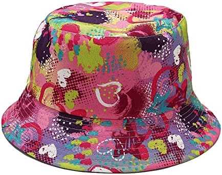 Mashiaoyi Unisex Print Double-Side-Wear Reversible Bucket Hat