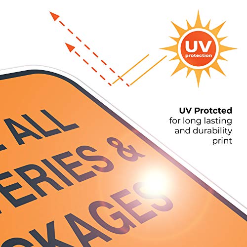 Leave All Deliveries And Packages Here Sign, 12X12 Inches, Rust Free .040 Aluminum, Fade Resistant, Made In Usa By Sigo Signs #TOP5