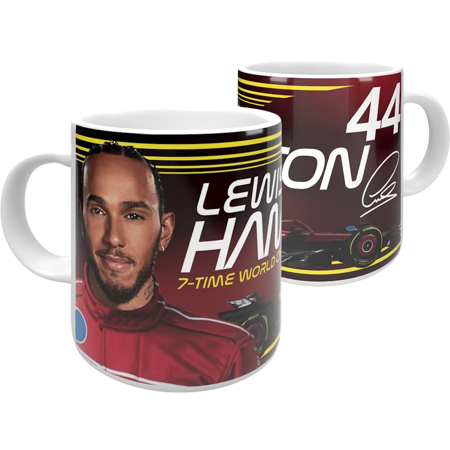 Partisan Lewis Hamilton Ceramic Mug 2025-11oz Red/Yellow