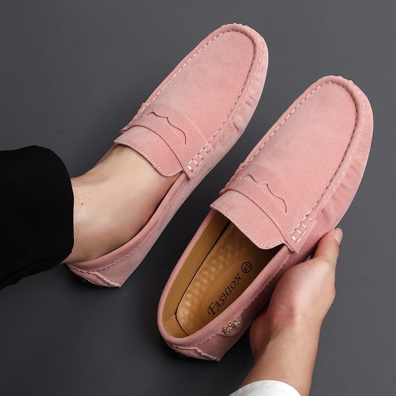Men's Suede Penny Loafers Slip-On Moccasin Driving Shoes