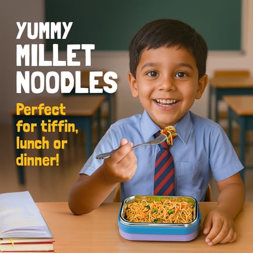 Image of Slurrp Farm No Maida Millet Hakka Noodles | Classic Masala | Perfect for Tiffins | Mealtime Favourite | Serves 2 (96 gms)