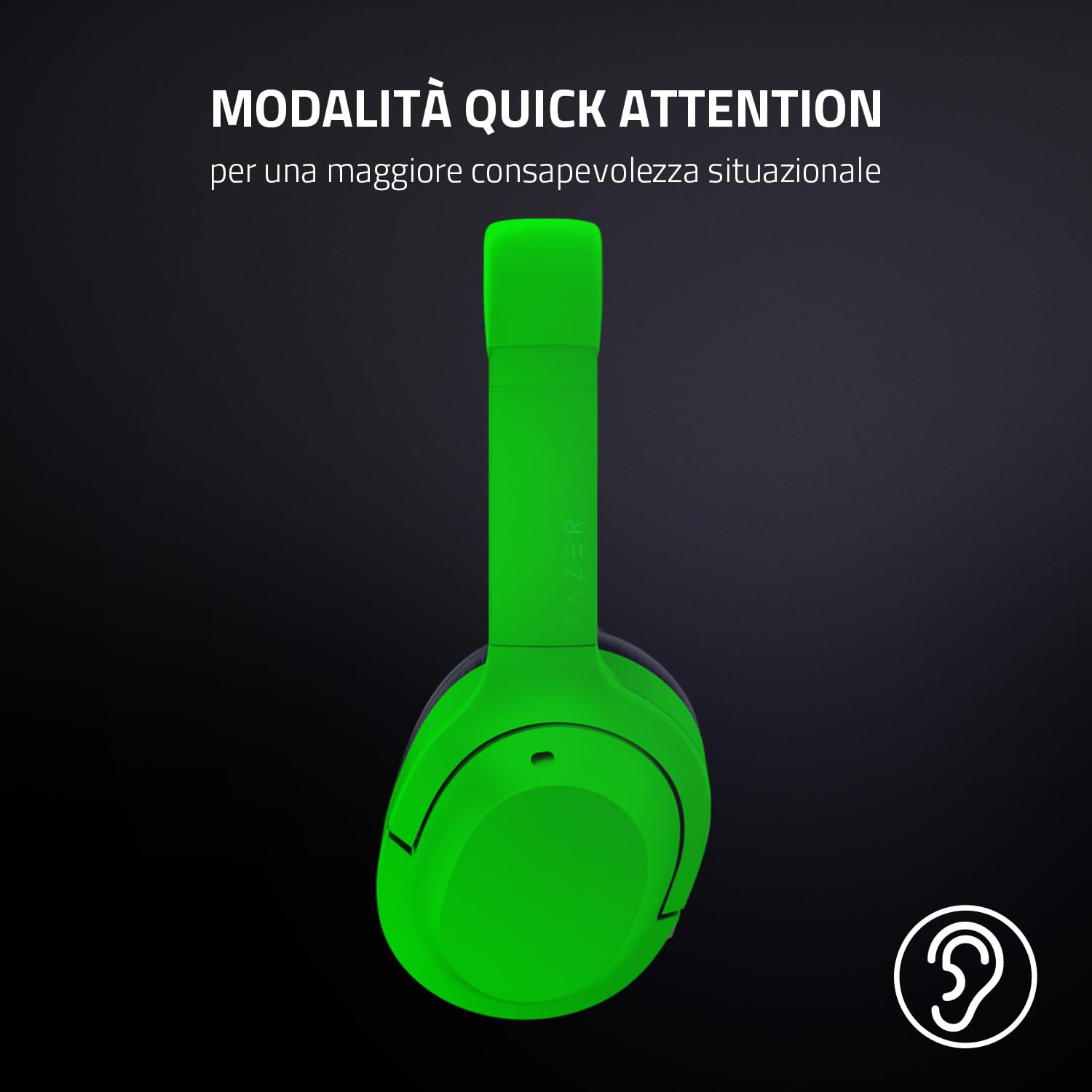 Razer Opus X - Cuffie Wireless a Bassa Latenza con Tecnologia ANC (Bluetooth 5.0, Connessione a Bassa Latenza a 60 ms, Driver da 40 mm con Calibrazione Personalizzata) Quartz Rosa