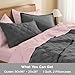 Litanika Queen Size Quilt Set Grey, Full Lightweight Comforter Gray - 3 Pieces Bedspreads & Coverlets Bedding Cover All Season Use Bed Decor (1 Quilt, 2 Pillowcases)