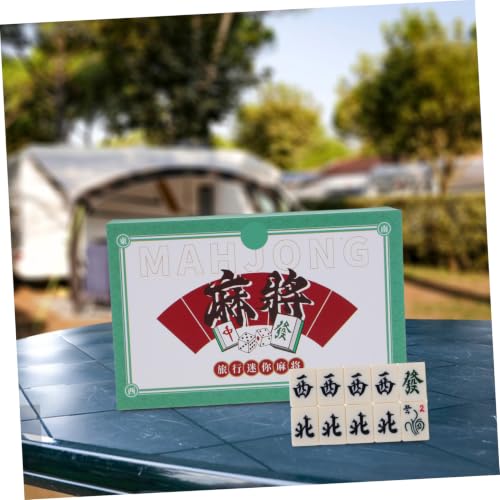 Mini Juego de Mahjong Portátil para Viaje y Espacios Pequeños miniatura 6