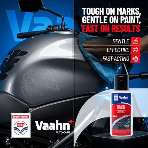 Image of HP Vaahn Car Restoration Kit | Exterior Touch-Up Kit | Scratch Remover (100ml), All Purpose Shiner (300ml) & Microfiber Cloth (40x40 cm, 500 GSM) | Paint Restore & Shine Combo