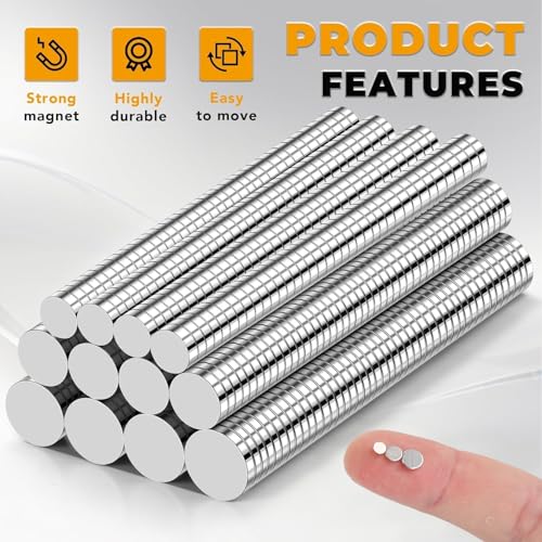 Image of TRYMAG 660Pcs Small Magnets, 3 Different Sizes Tiny Mini Magents, Multi-Use for Fridge, DIY, Office, Hobbies, Crafts and Science