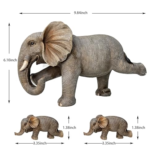 Figuras Familia Elefante Yoga 3 Piezas Decoración Hogar miniatura 3
