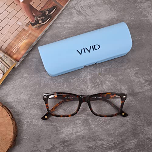 Image of VIVID Vision Unisex Adult Eyewear Specs Case Cover | Screw Driver | Free Cloth | Protect Eye Glasses | Plastic | Spectacles | Cases | AP-394 | 3 IN 1 | Sky Blue
