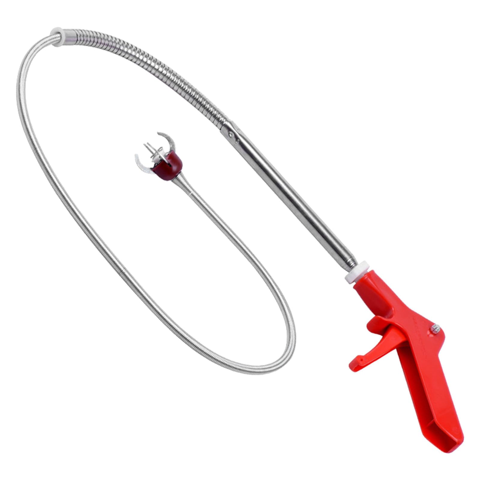 Déboucheur Wc 130 CM Griffe de Préhension Flexible à 4 Branches Outil de Nettoyage D’Égouts pour Canalisations Bouchées Bâton de Ramassage pour Toilettes et Drains Domestiques