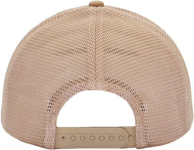 Image of Mens Mesh Snapback Hat Fits One Size & XXL | Structured Adjustable Trucker Hats | Sturdy Outdoor Blank Baseball Cap