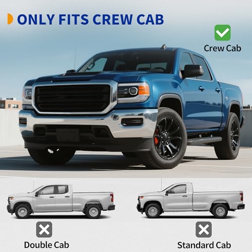 Barras laterales negras para Chevy Silverado y GMC Sierra miniatura 2
