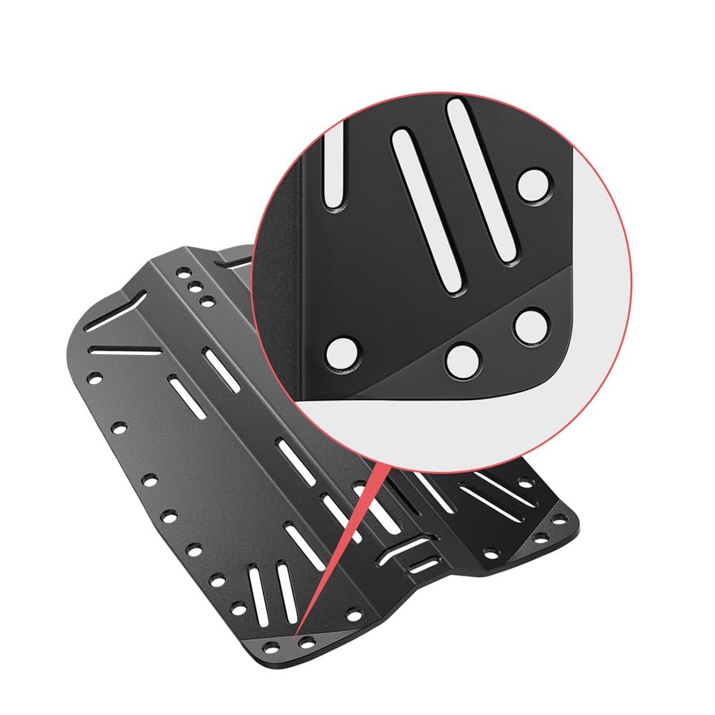 Pteanecay Aluminium Scuba Diving Technic Backplate Diver BCD Plate Scuba Diving Single Tank Adapter Scuba Diving Set