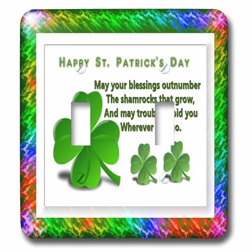 Interrupteur pour Saint-Patrick 3dRose lsp_11695_2 plaque double murale - 2