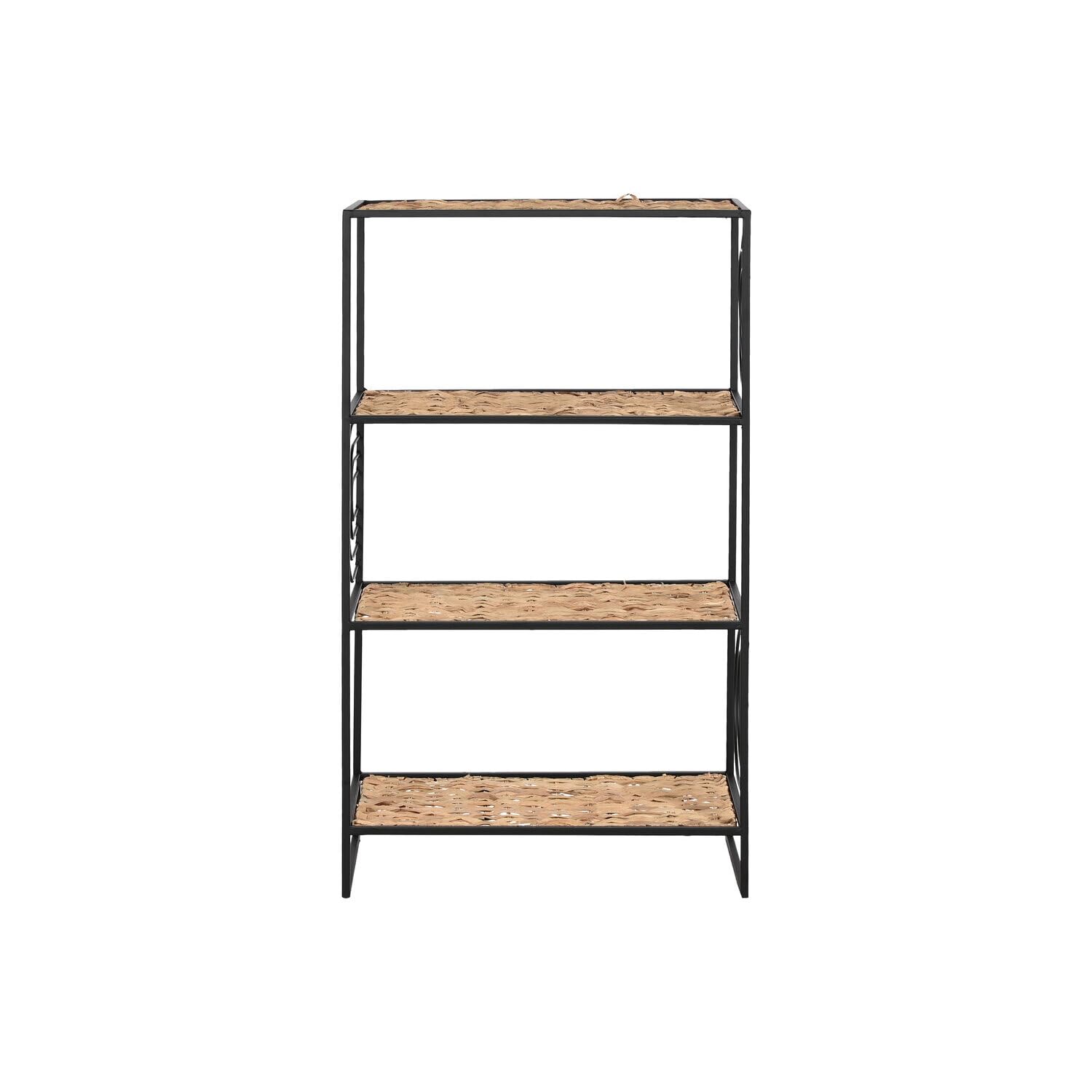 Estanteria metal fibra 50x25x88 étagère étroite noire 3 niveaux