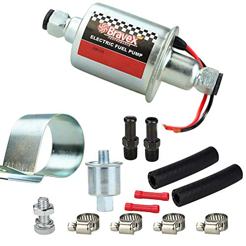 Electric Fuel Pump E8012S Universal Low Pressure 5-9 PSI 12V Inline Fuel Pump with Installation Kit