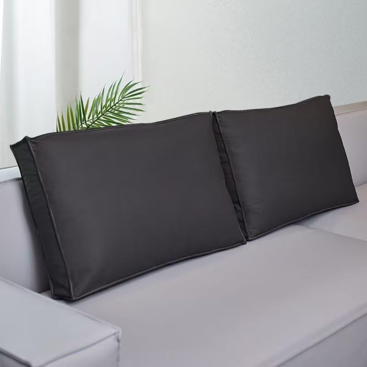 Housses de coussin de jardin noires pour canapé et terrasse