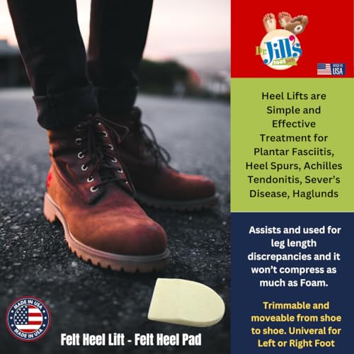 Image of Dr. Jill's Foot Pads, Latex Free, YJ64-6063, Heel Pad Skived 1 /4 inch Felt (8 Pack)