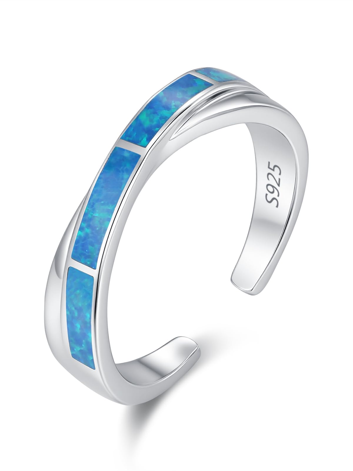 Glaube Liebe Hoffnung/Ich kann alles machen Ring 925 Sterling Silber Opal Ring Schmuck Verstellbarer Ring Damen Mädchen Frauen