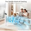 Antarctic Star T36 Tower Fan-36 Inch, Bladeless Oscillating Fan with Remote, 6 Speeds & 4 Modes, LED Display, 9H Timer, Quiet Floor Standing Fan for Bedroom Living Room Office, White