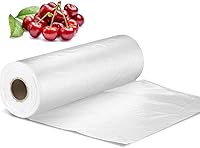 FungLam 14x20" Clear Plastic Produce Bags on Roll - 350 Food-Safe Bags for Fruits, Veggies, Bread Storage