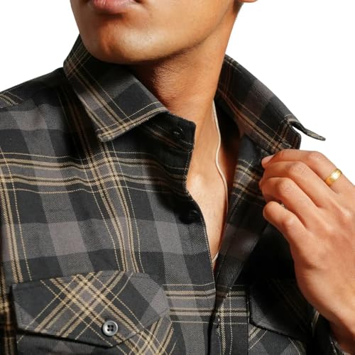 Image of RuggedNap Checked Cotton Shirt for Men | Premium Casual Plaid Shirt, Soft Breathable Everyday Wear