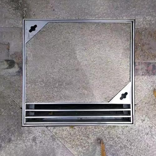 Tapa de alcantarilla 500x500 mm integrada con rejilla de drenaje para patios y exteriores
