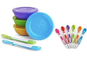 Munchkin Soft Tip Infant Spoons with Love A Bowls