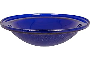 Achla Designs Cobalt Blue Crackle Glass Birdbath Bowl