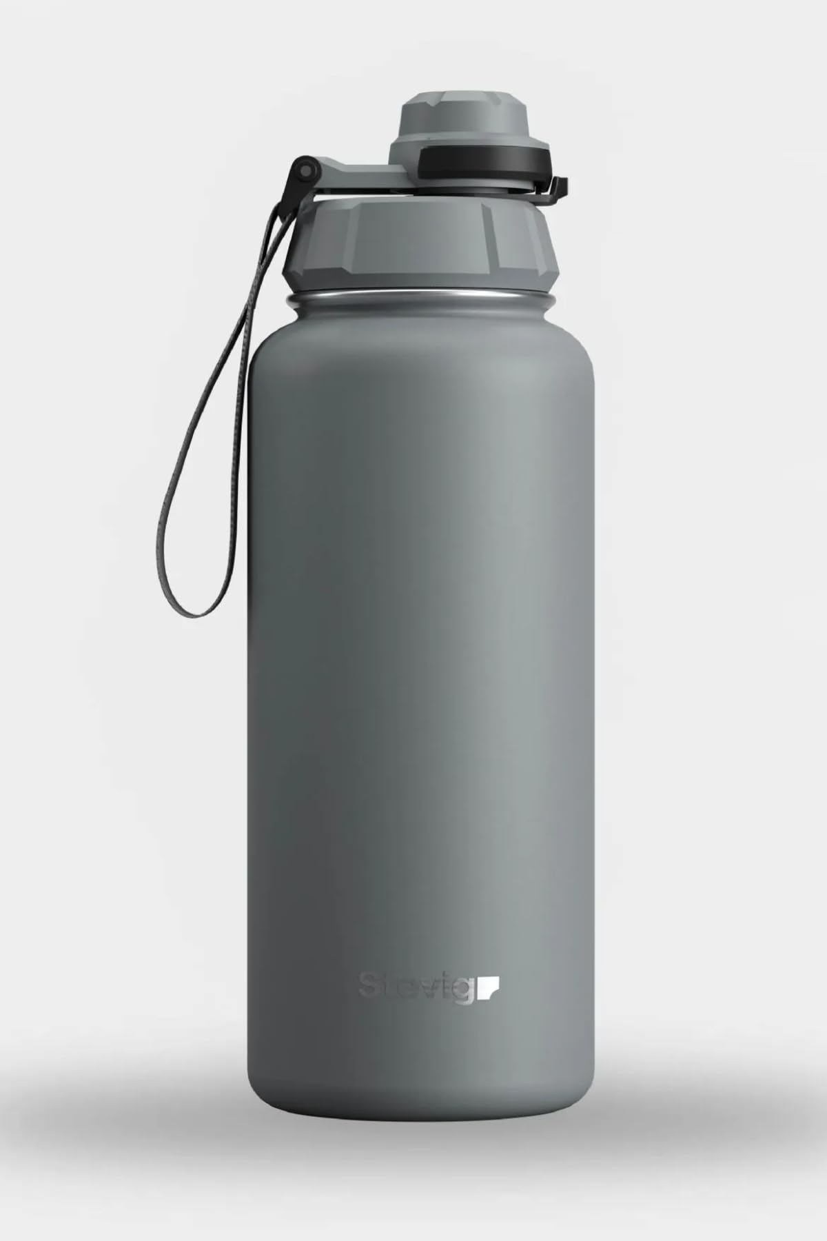 1 Hand Leak-Proof Sızdırmaz Çelik Termos 1000 Ml Grey ST-214