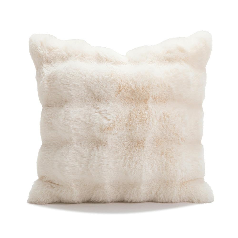 Taies d'oreiller housse de coussin en peluche lit et salon