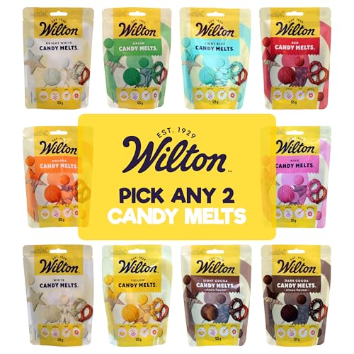 Wilton Candy Melts - Pick any 2-125g Pack - Melting Candy with Sweet Creamy Flavour for Molding Dipping and Decorating Optimal for Cake Pops Candies Cakes and Coating Treats