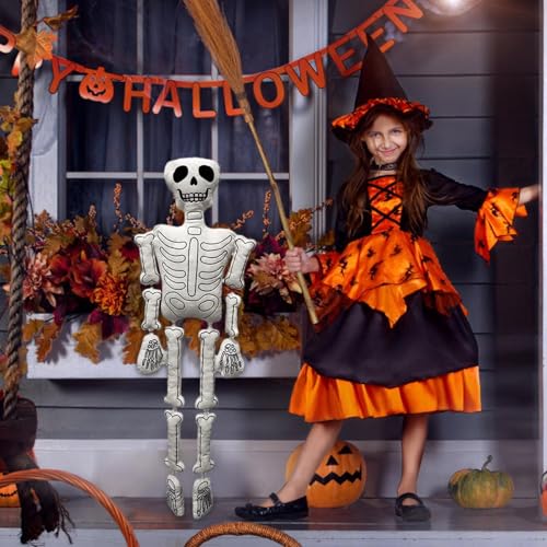 Squelette en peluche 94 cm d'Halloween pour décoration de table - 3