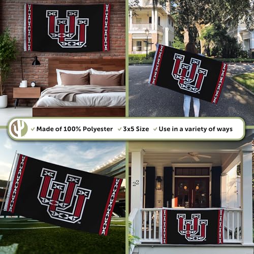 Drapeau Université de Utah en tissu durable Desert Cactus