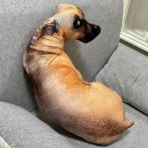 Almofada de cachorro simulação 3D em forma de cachorro, almofada divertida de 70 cm Shiba Inu para c