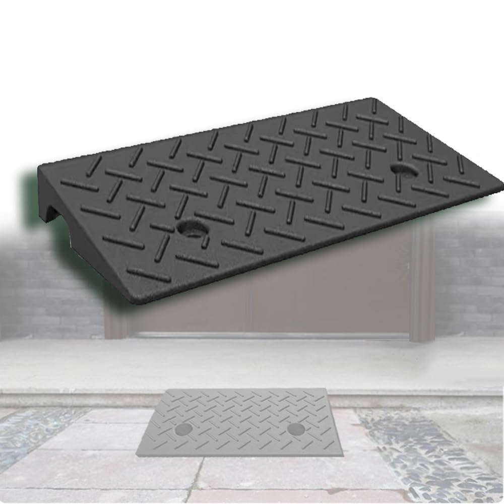 Rampa krawężnikowa, rampa podjazdowa, Wytrzymałe gumowe rampy podjazdowe dla niepełnosprawnych, podjazdy, garaże na skutery(50x25x5cm)
