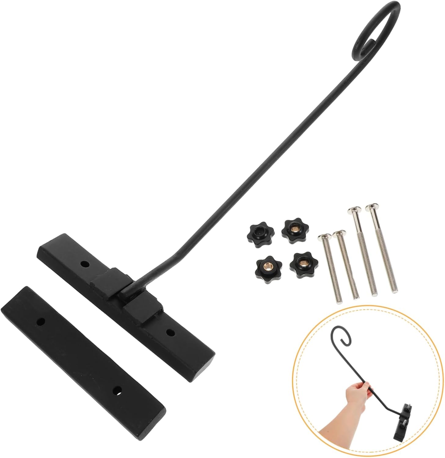 Heavy Duty Hanging Flower Rack for Railing Sturdy Metal Plant Hanger with Hooks for Outdoor Balcony Garden and Patio Space-saving Flower Pot Holder